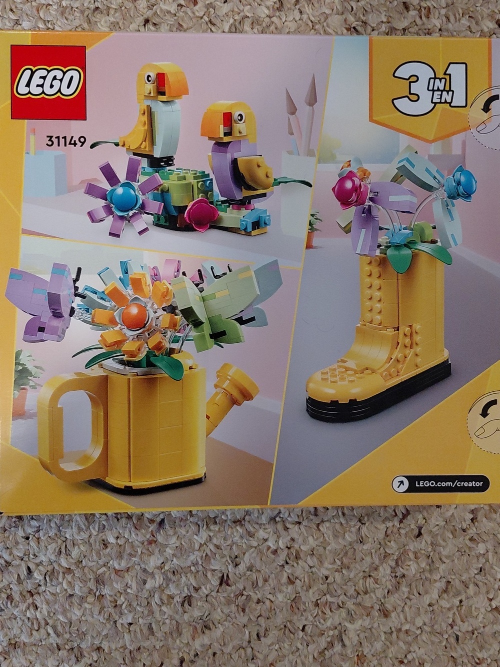 New In Box Lego Creator 3 In 1 Watering Can with Flowers - Picture 2 of 2